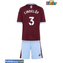 Aston Villa Victor Lindelof #3 Heimtrikotsatz Kinder 2026-27 Kurzarm (+ Kurze Hosen)